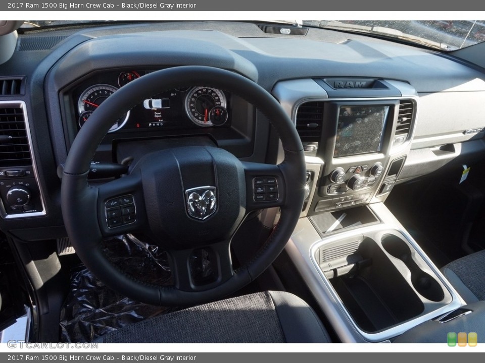 Black/Diesel Gray Interior Dashboard for the 2017 Ram 1500 Big Horn Crew Cab #117026612