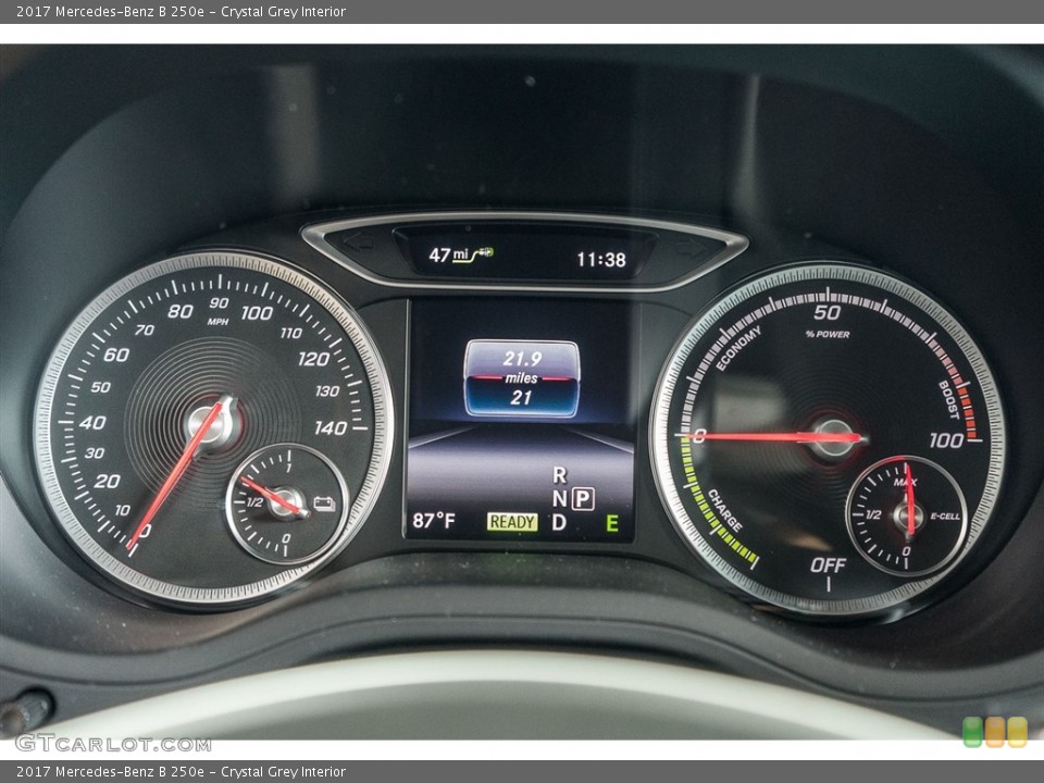 Crystal Grey Interior Gauges for the 2017 Mercedes-Benz B 250e #117030479