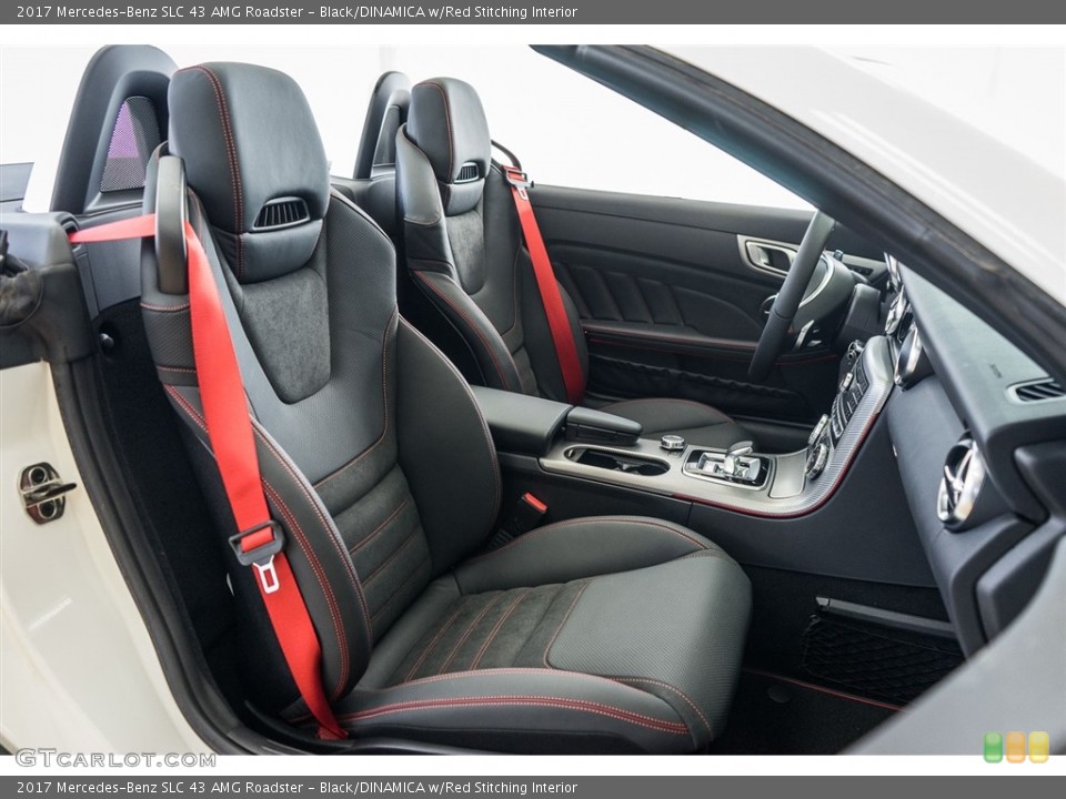 Black/DINAMICA w/Red Stitching Interior Photo for the 2017 Mercedes-Benz SLC 43 AMG Roadster #117031298