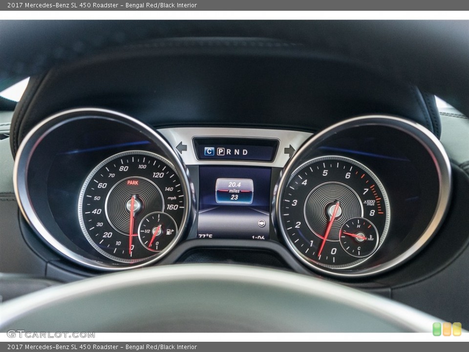 Bengal Red/Black Interior Gauges for the 2017 Mercedes-Benz SL 450 Roadster #117031700