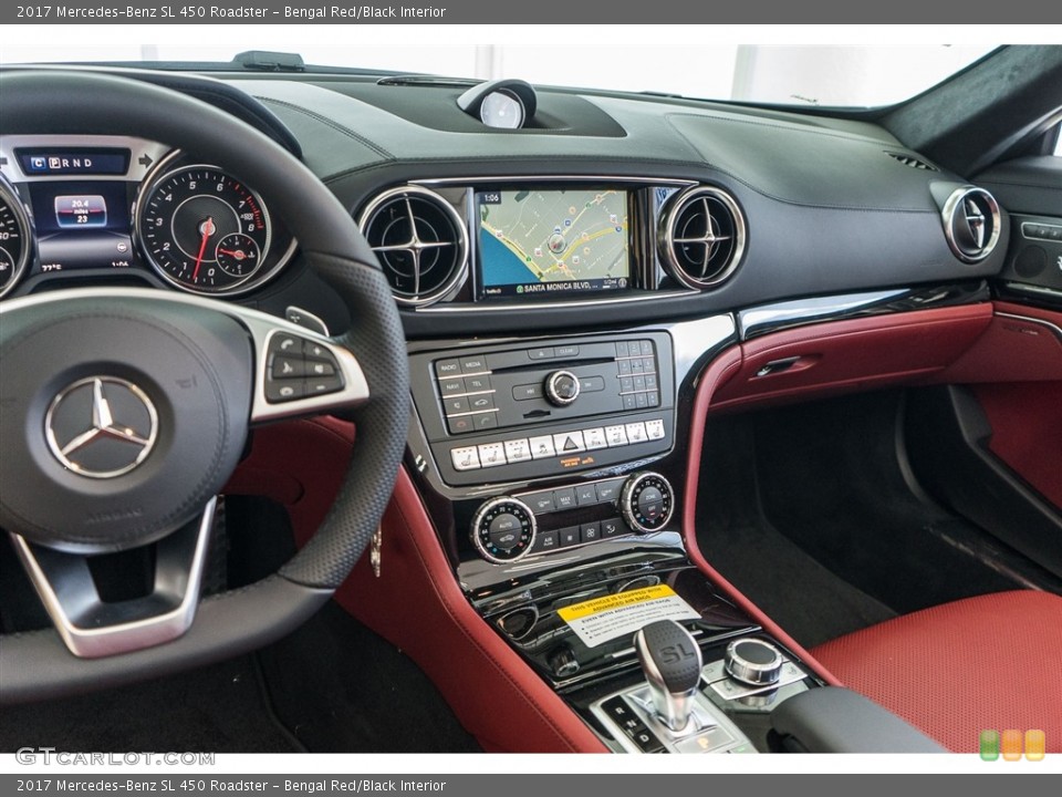 Bengal Red/Black Interior Dashboard for the 2017 Mercedes-Benz SL 450 Roadster #117031733