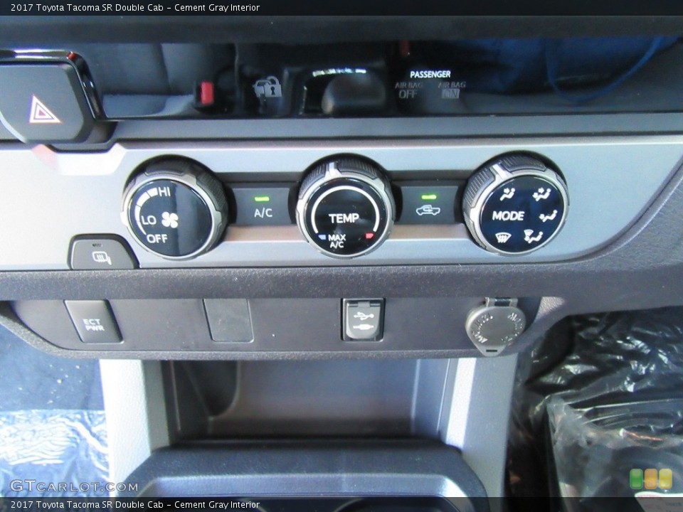 Cement Gray Interior Controls for the 2017 Toyota Tacoma SR Double Cab #117035942