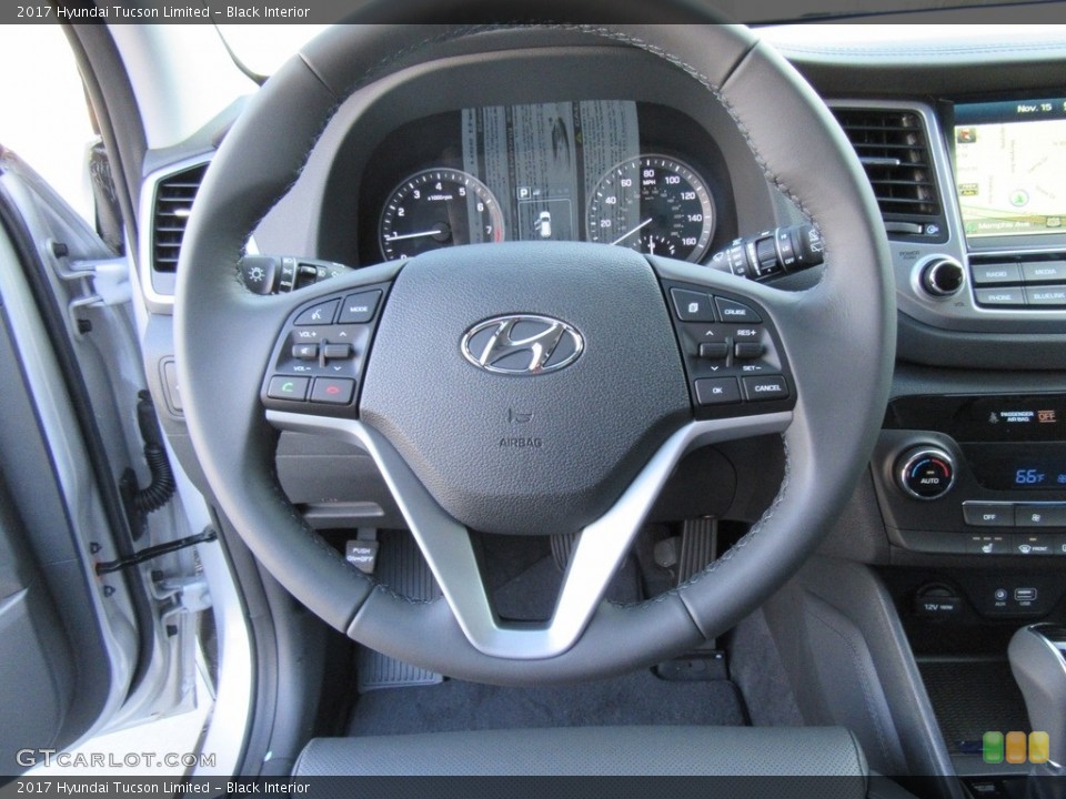 Black Interior Steering Wheel for the 2017 Hyundai Tucson Limited #117036884