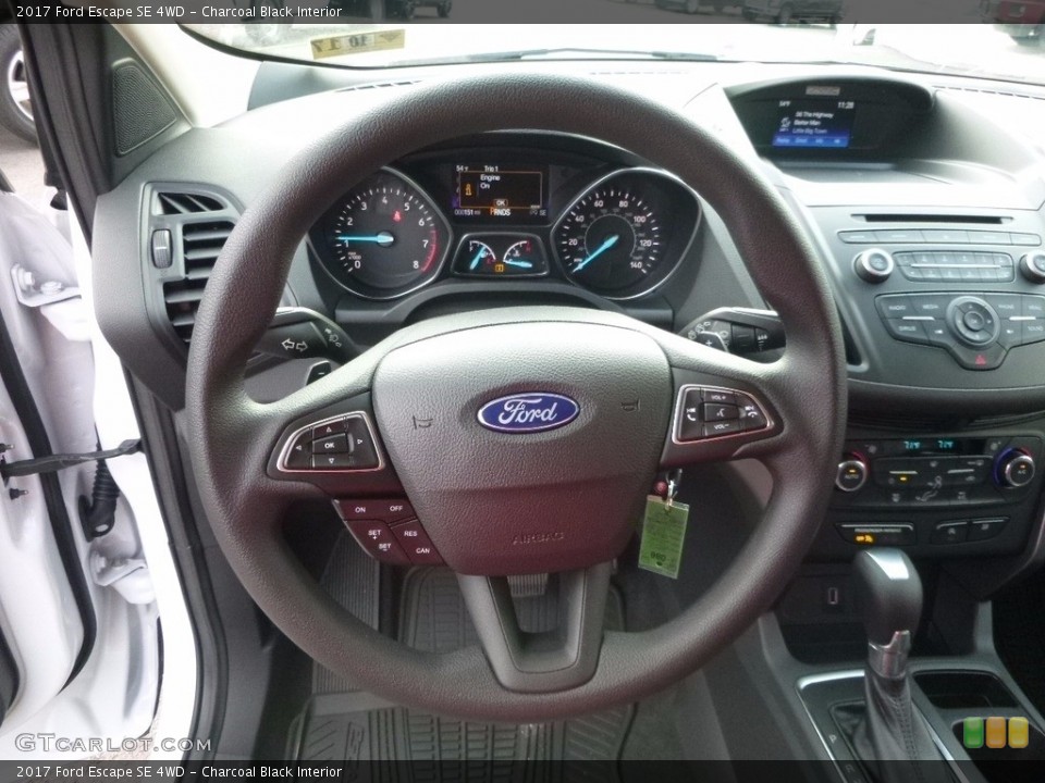 Charcoal Black Interior Steering Wheel for the 2017 Ford Escape SE 4WD #117049562