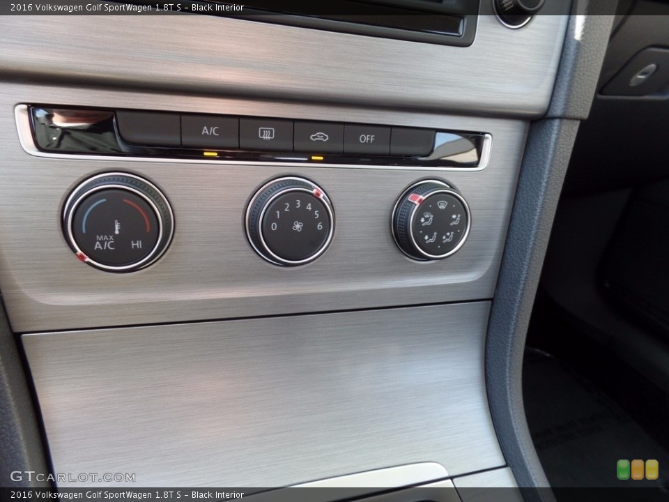 Black Interior Controls for the 2016 Volkswagen Golf SportWagen 1.8T S #117054437