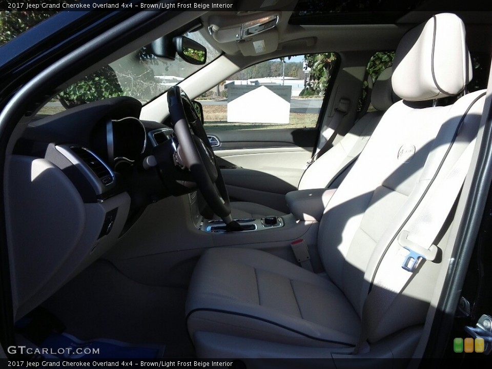 Brown/Light Frost Beige Interior Front Seat for the 2017 Jeep Grand Cherokee Overland 4x4 #117055451