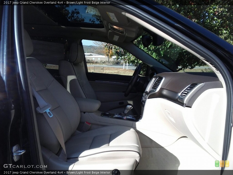 Brown/Light Frost Beige Interior Front Seat for the 2017 Jeep Grand Cherokee Overland 4x4 #117055556