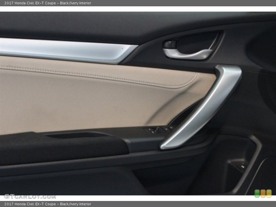 Black/Ivory Interior Door Panel for the 2017 Honda Civic EX-T Coupe #117055604
