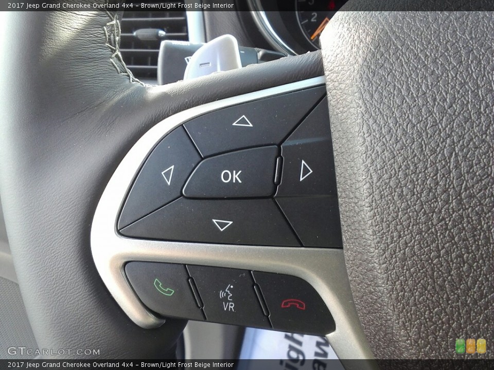 Brown/Light Frost Beige Interior Controls for the 2017 Jeep Grand Cherokee Overland 4x4 #117055616