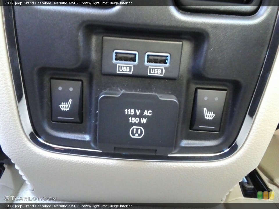 Brown/Light Frost Beige Interior Controls for the 2017 Jeep Grand Cherokee Overland 4x4 #117055827
