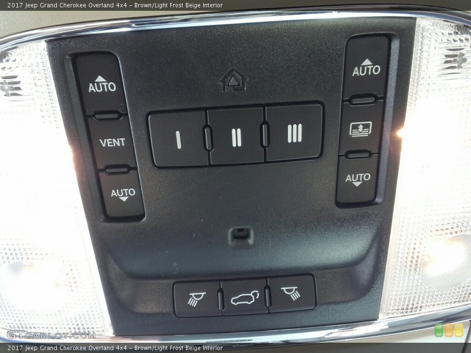 Brown/Light Frost Beige Interior Controls for the 2017 Jeep Grand Cherokee Overland 4x4 #117055859