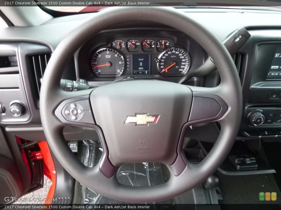 Dark Ash/Jet Black Interior Steering Wheel for the 2017 Chevrolet Silverado 1500 Custom Double Cab 4x4 #117064857