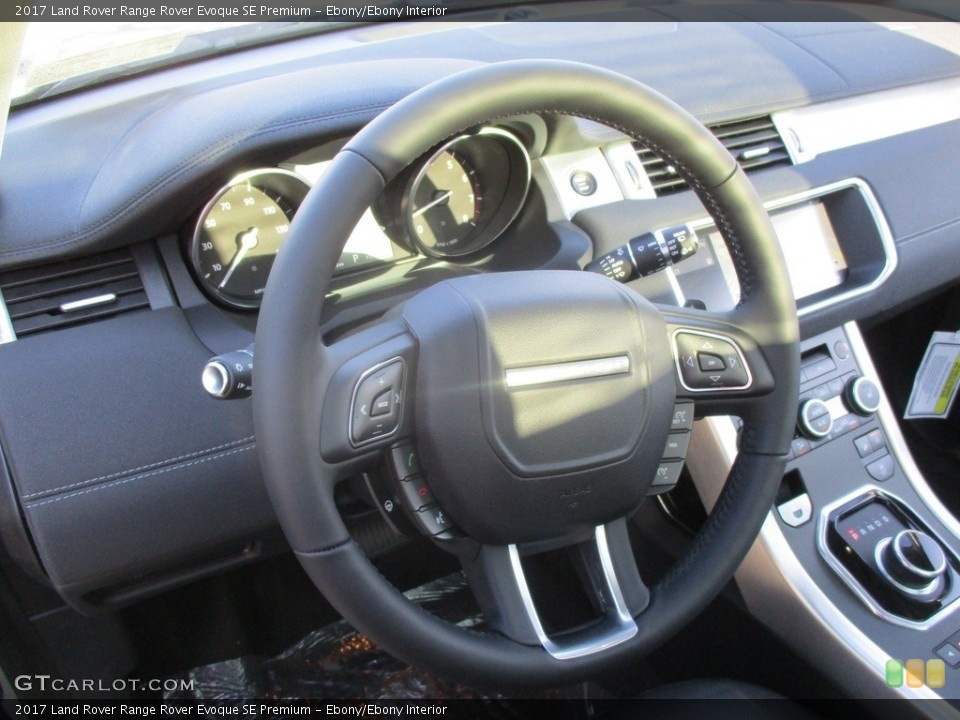 Ebony/Ebony Interior Steering Wheel for the 2017 Land Rover Range Rover Evoque SE Premium #117065097