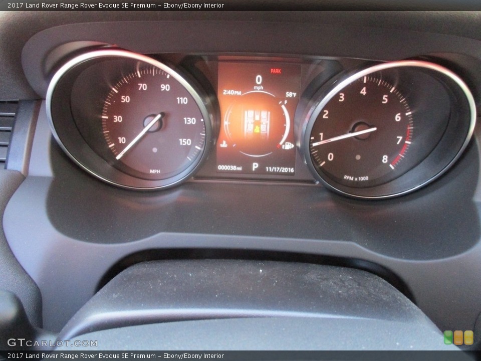 Ebony/Ebony Interior Gauges for the 2017 Land Rover Range Rover Evoque SE Premium #117065244