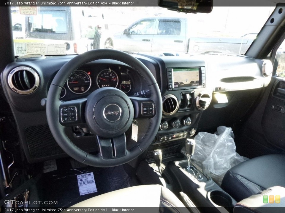 Black Interior Dashboard for the 2017 Jeep Wrangler Unlimited 75th Anniversary Edition 4x4 #117066195