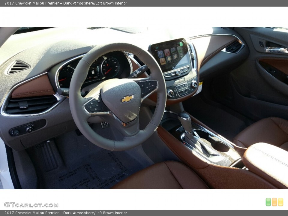 Dark Atmosphere/Loft Brown Interior Front Seat for the 2017 Chevrolet Malibu Premier #117066264