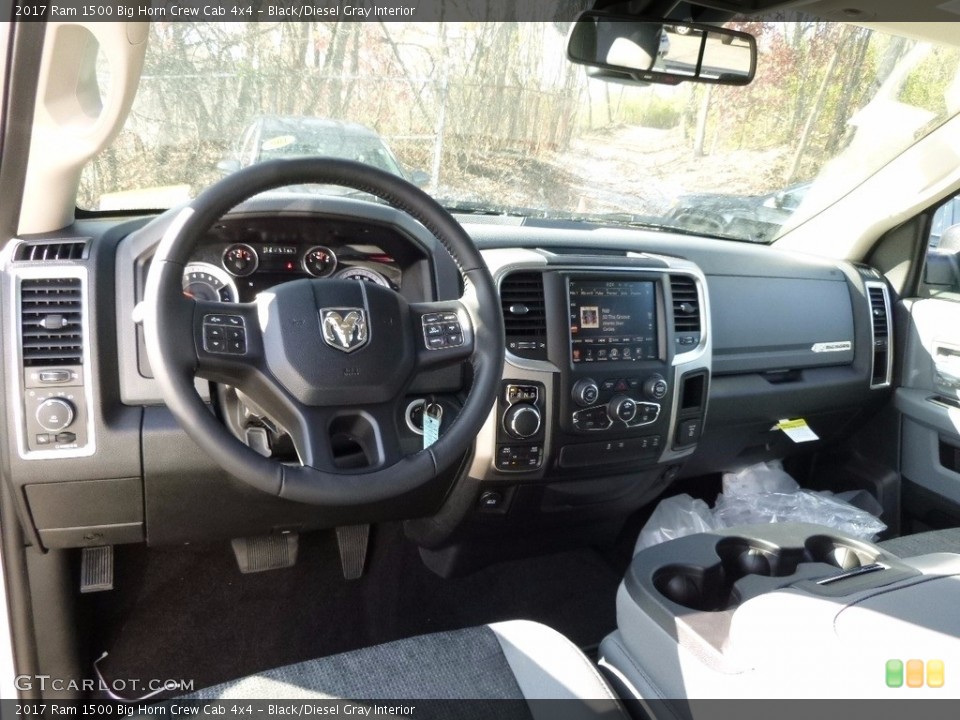 Black/Diesel Gray Interior Photo for the 2017 Ram 1500 Big Horn Crew Cab 4x4 #117067167