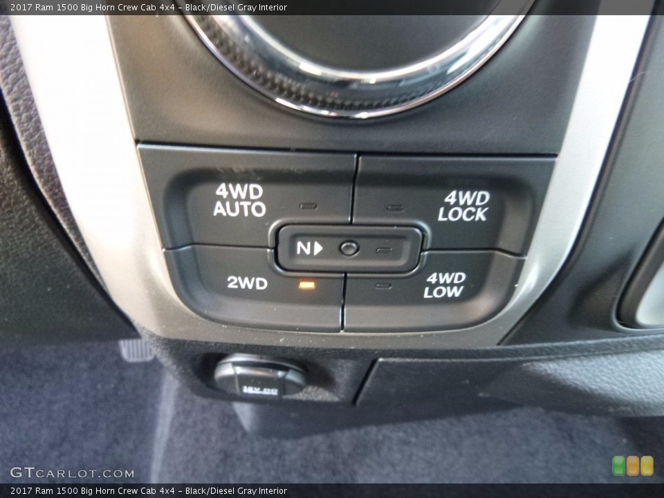 Black/Diesel Gray Interior Controls for the 2017 Ram 1500 Big Horn Crew Cab 4x4 #117067284
