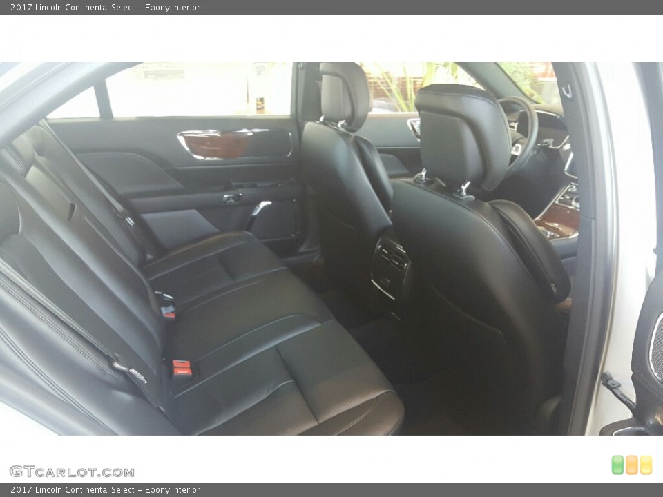 Ebony Interior Rear Seat for the 2017 Lincoln Continental Select #117067644