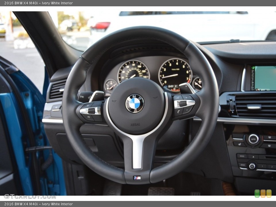 Ivory White Interior Steering Wheel for the 2016 BMW X4 M40i #117067812