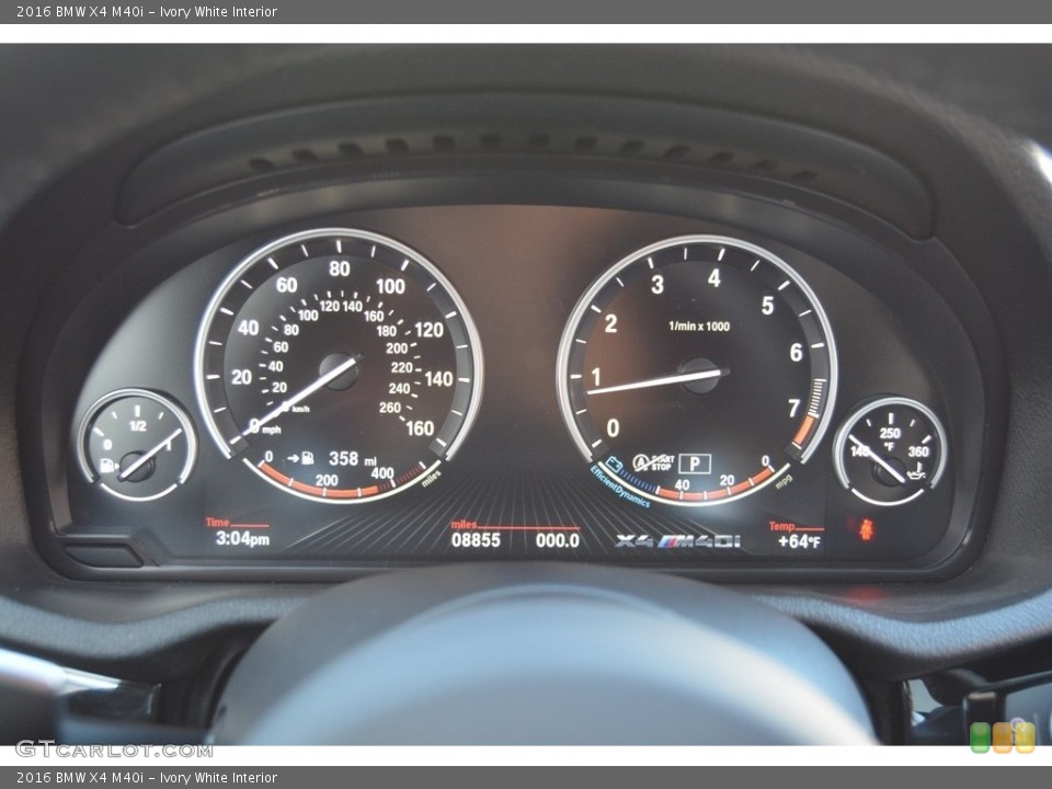 Ivory White Interior Gauges for the 2016 BMW X4 M40i #117067881