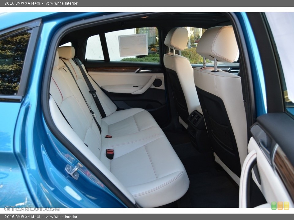Ivory White Interior Rear Seat for the 2016 BMW X4 M40i #117067971