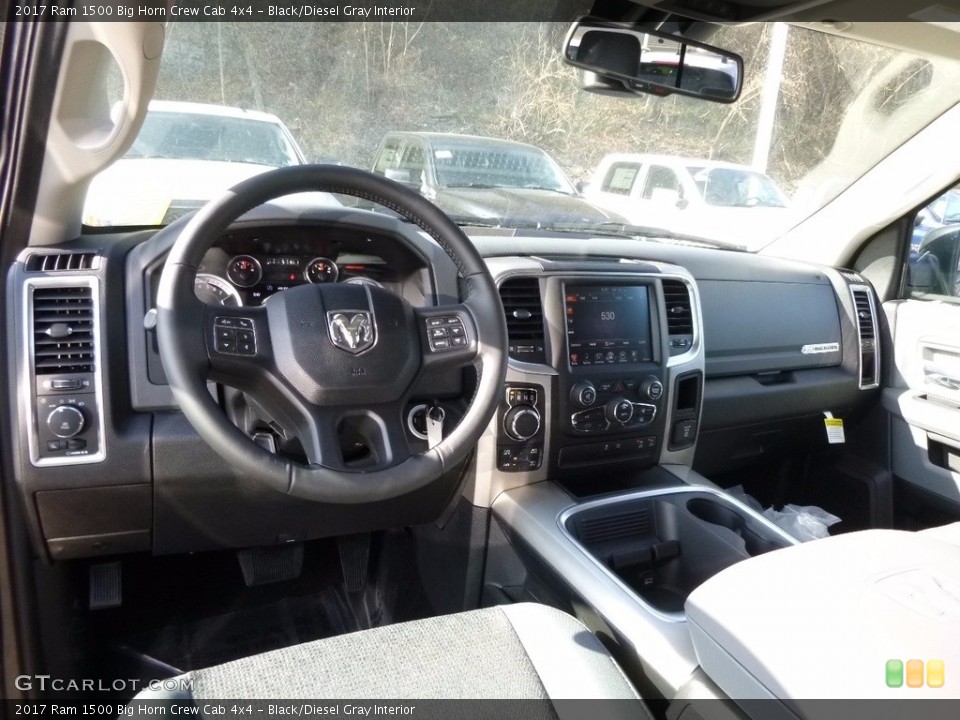 Black/Diesel Gray Interior Dashboard for the 2017 Ram 1500 Big Horn Crew Cab 4x4 #117068160