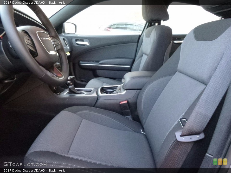 Black Interior Front Seat for the 2017 Dodge Charger SE AWD #117069573