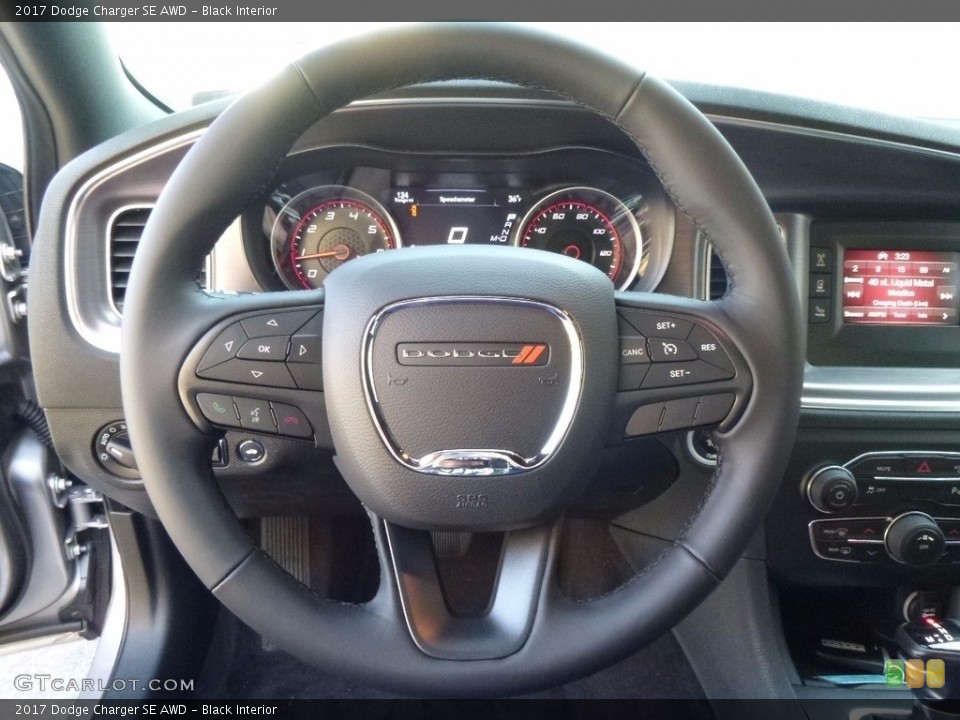 Black Interior Steering Wheel for the 2017 Dodge Charger SE AWD #117069714