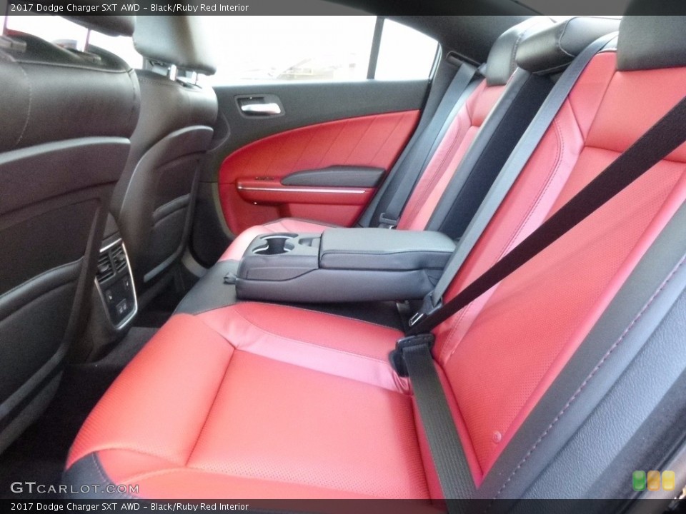 Black/Ruby Red 2017 Dodge Charger Interiors