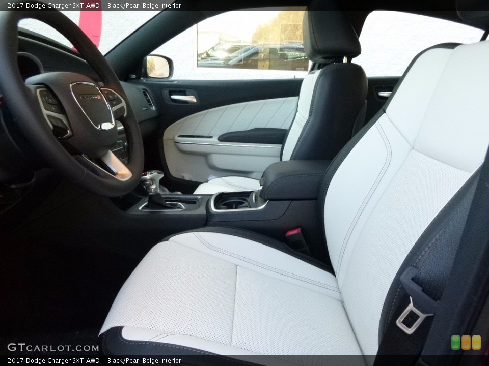 Black/Pearl Beige Interior Photo for the 2017 Dodge Charger SXT AWD #117070602