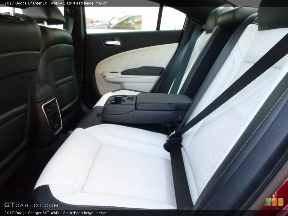 Black/Pearl Beige Interior Rear Seat for the 2017 Dodge Charger SXT AWD #117070623