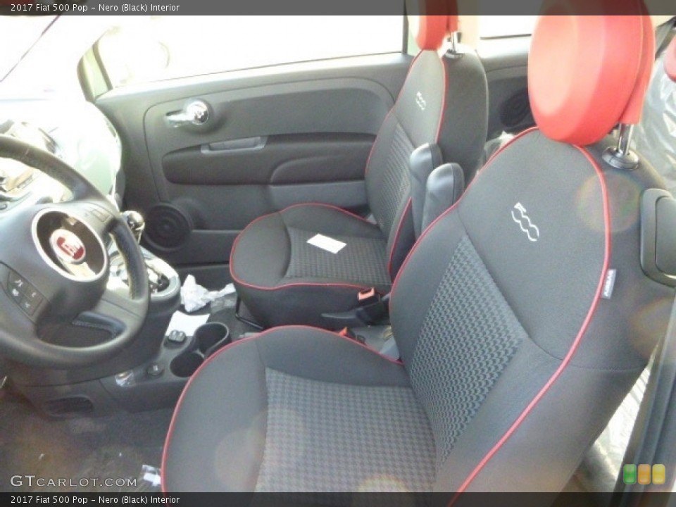 Nero (Black) Interior Front Seat for the 2017 Fiat 500 Pop #117076593