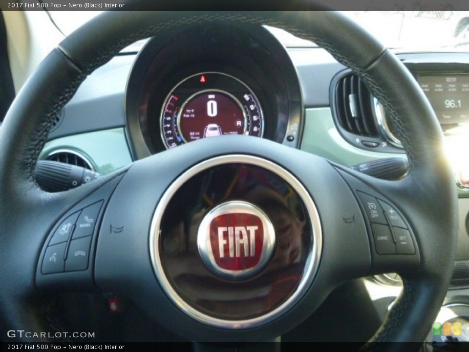 Nero (Black) Interior Steering Wheel for the 2017 Fiat 500 Pop #117076653