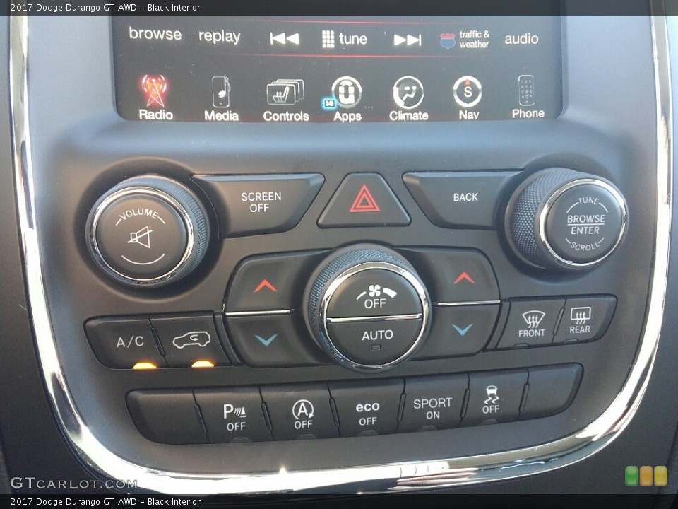 Black Interior Controls for the 2017 Dodge Durango GT AWD #117077781