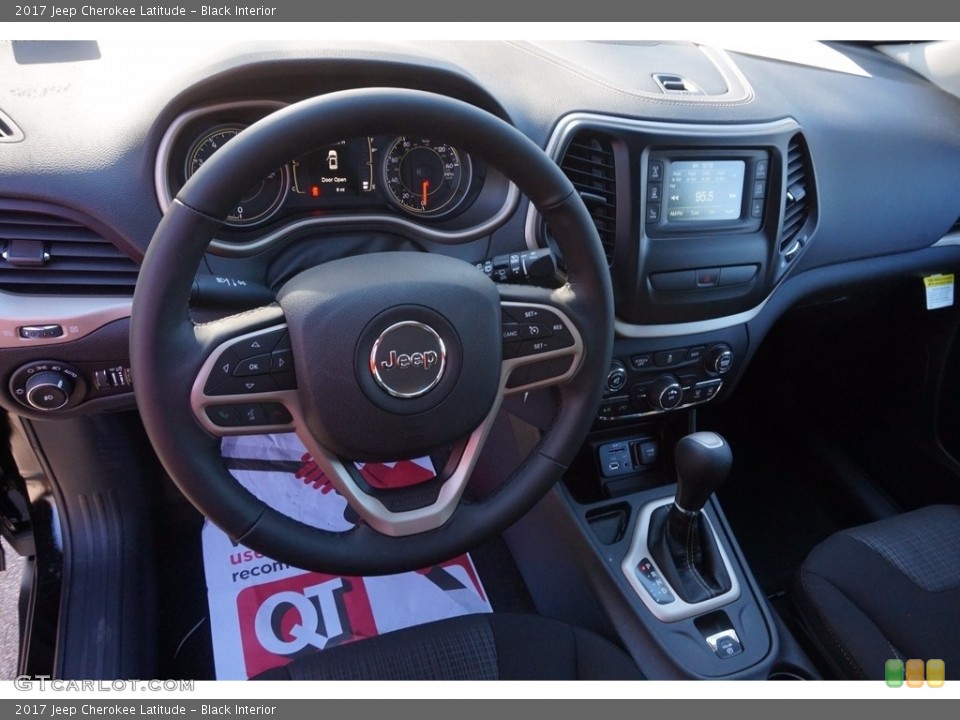 Black Interior Dashboard for the 2017 Jeep Cherokee Latitude #117083823