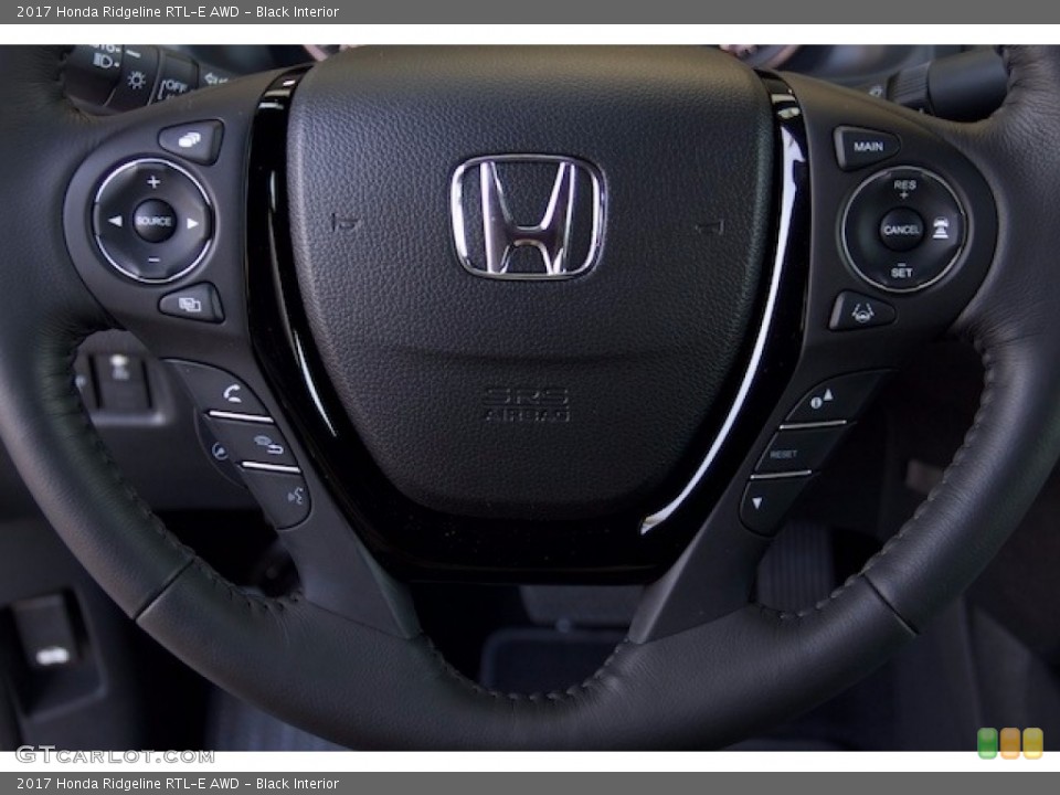 Black Interior Steering Wheel for the 2017 Honda Ridgeline RTL-E AWD #117104242