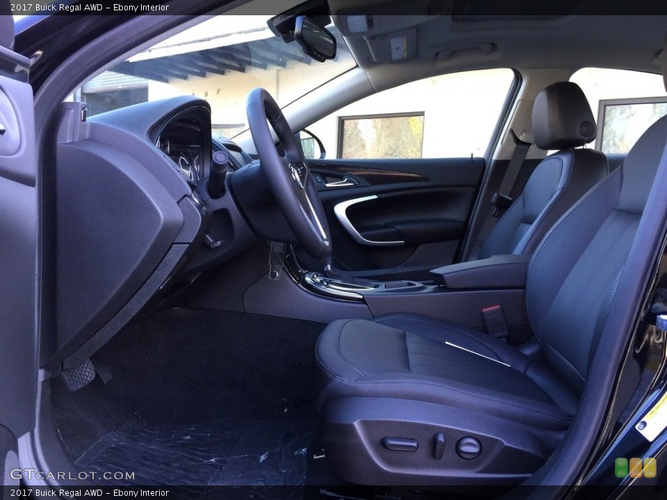 Ebony Interior Front Seat for the 2017 Buick Regal AWD #117107008