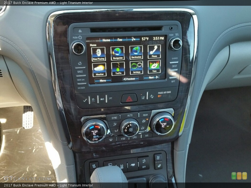 Light Titanium Interior Controls for the 2017 Buick Enclave Premium AWD #117113866