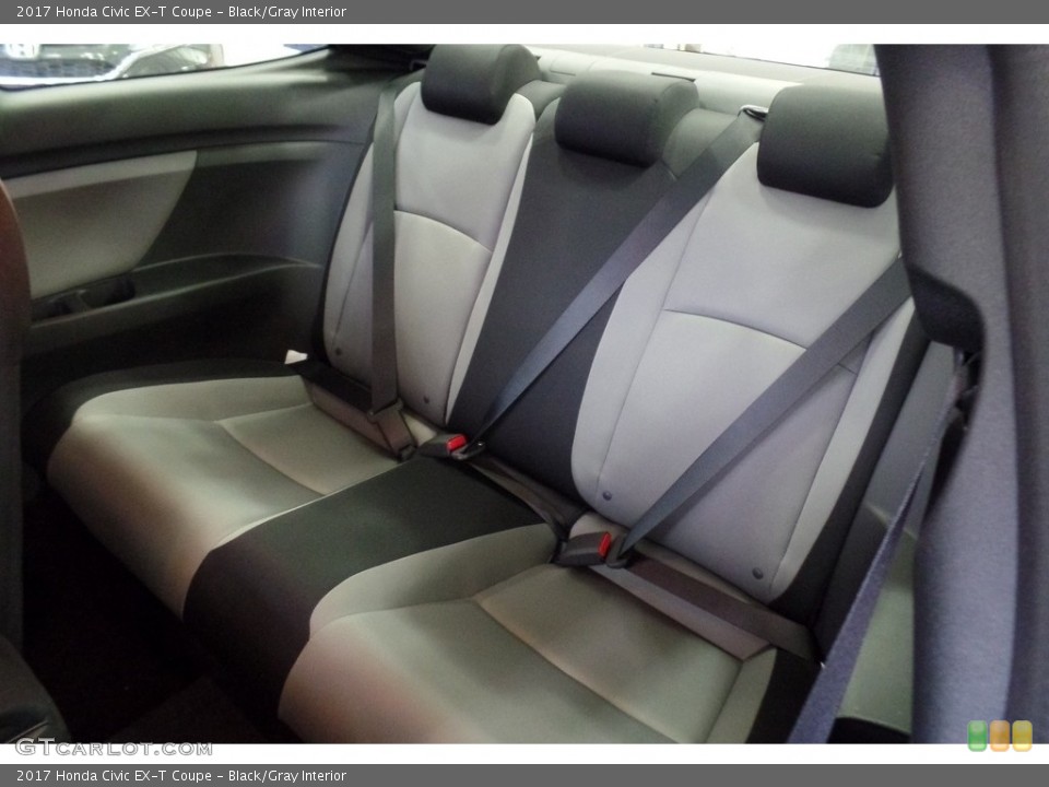 Black/Gray Interior Rear Seat for the 2017 Honda Civic EX-T Coupe #117121843