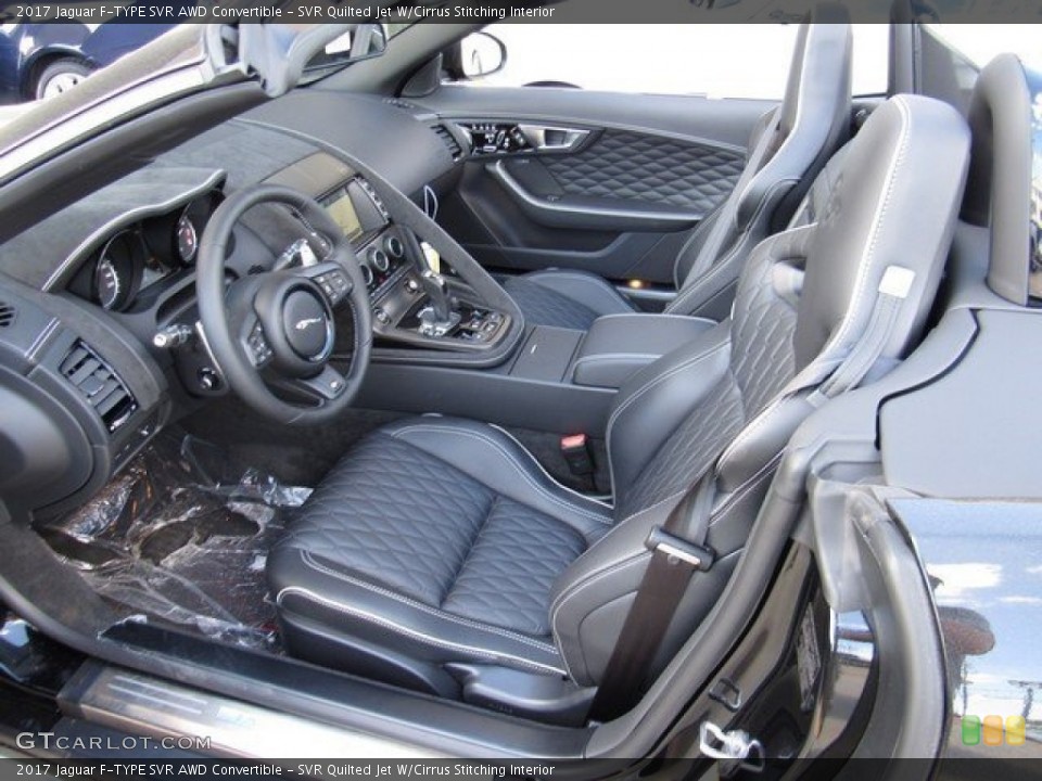 SVR Quilted Jet W/Cirrus Stitching Interior Photo for the 2017 Jaguar F-TYPE SVR AWD Convertible #117123308