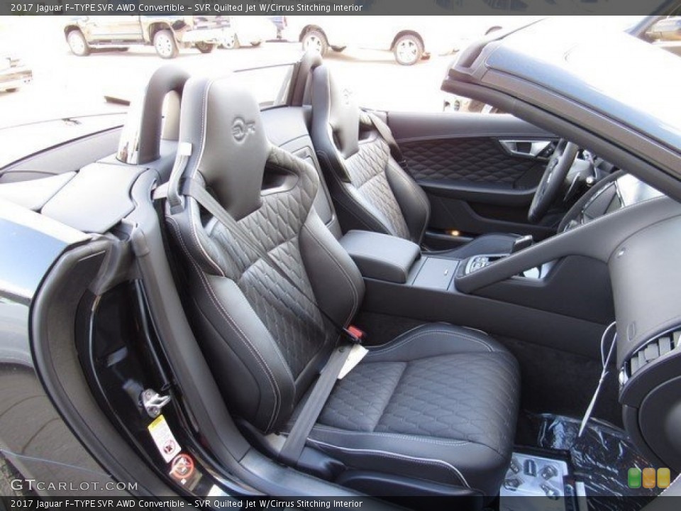 SVR Quilted Jet W/Cirrus Stitching Interior Front Seat for the 2017 Jaguar F-TYPE SVR AWD Convertible #117123339