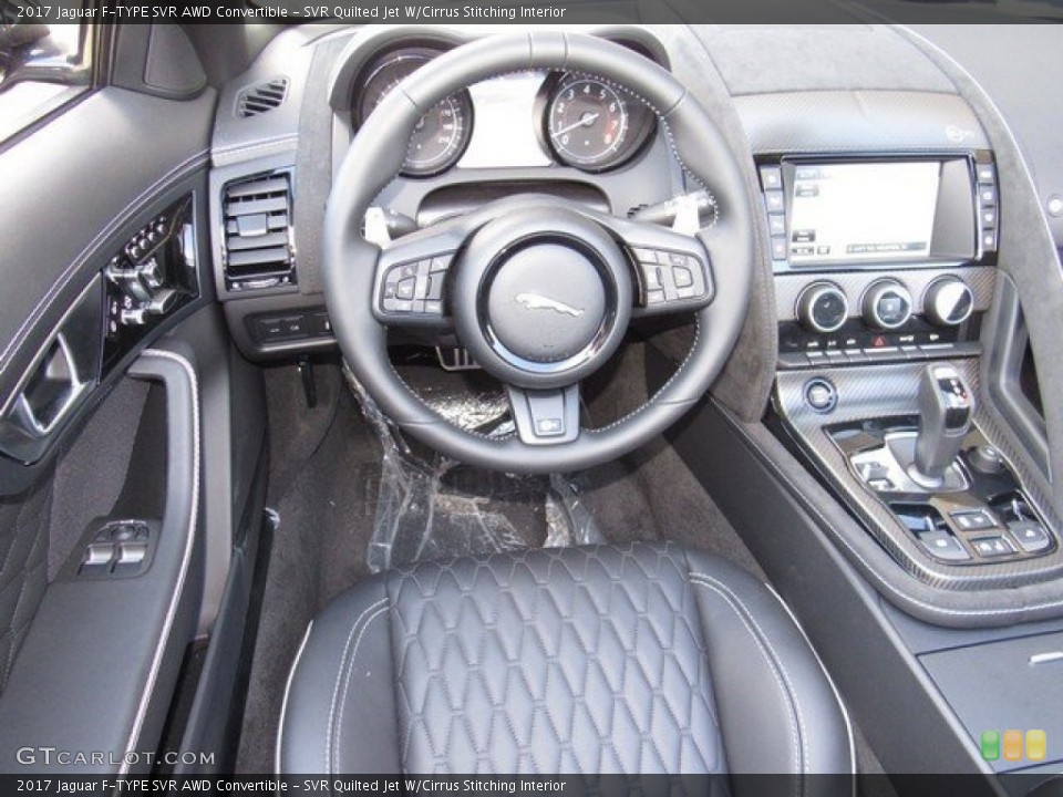 SVR Quilted Jet W/Cirrus Stitching Interior Dashboard for the 2017 Jaguar F-TYPE SVR AWD Convertible #117123451