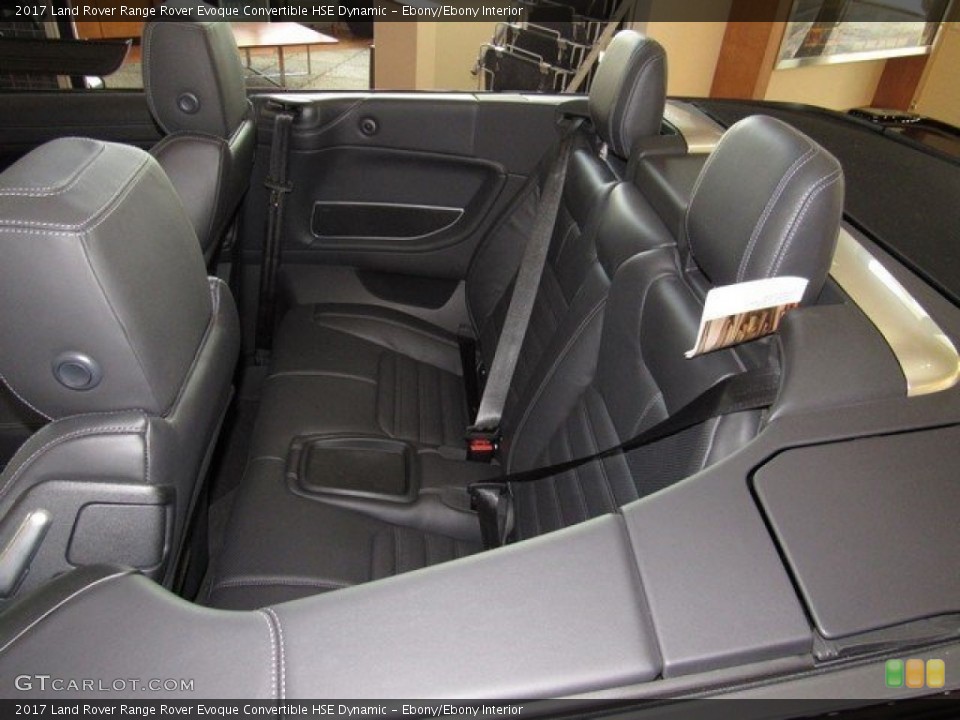 Ebony/Ebony Interior Rear Seat for the 2017 Land Rover Range Rover Evoque Convertible HSE Dynamic #117123961