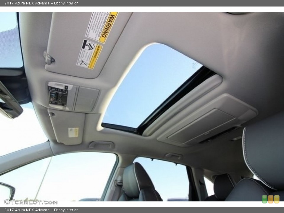 Ebony Interior Sunroof for the 2017 Acura MDX Advance #117128515