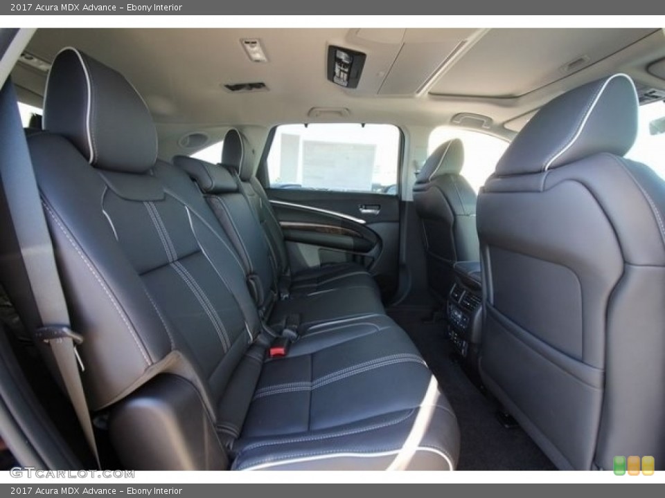 Ebony Interior Rear Seat for the 2017 Acura MDX Advance #117128569