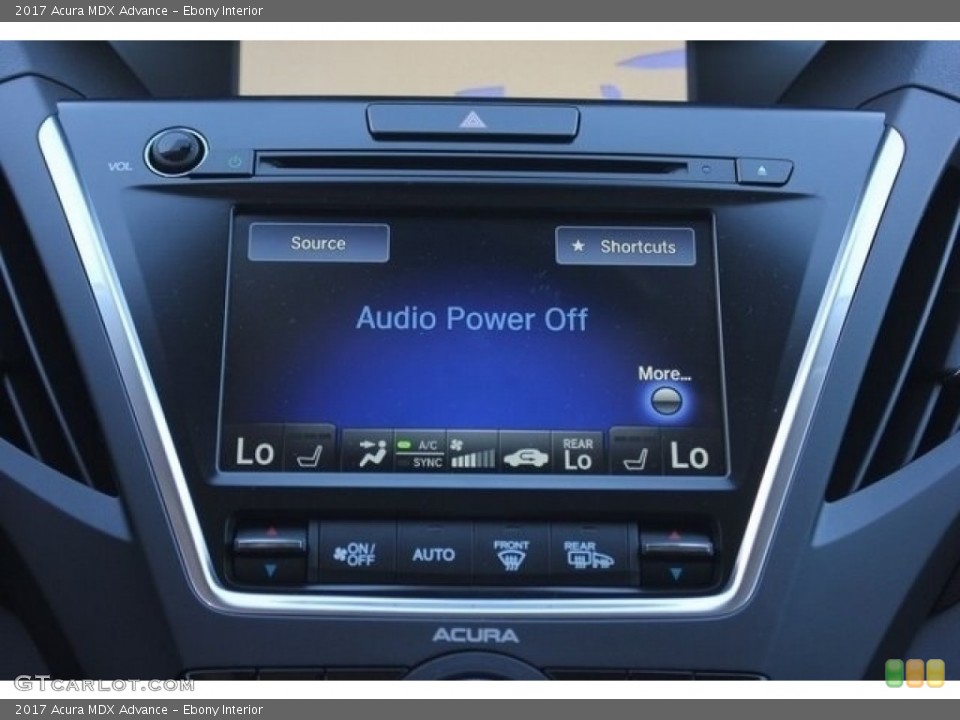 Ebony Interior Controls for the 2017 Acura MDX Advance #117128656