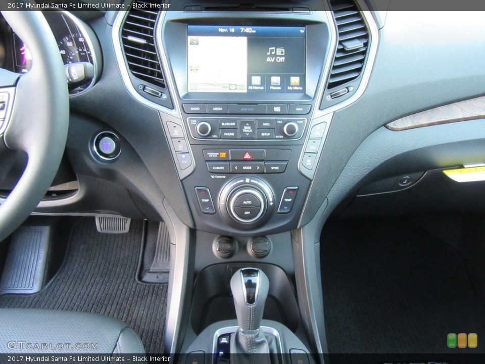 Black Interior Controls for the 2017 Hyundai Santa Fe Limited Ultimate #117133079