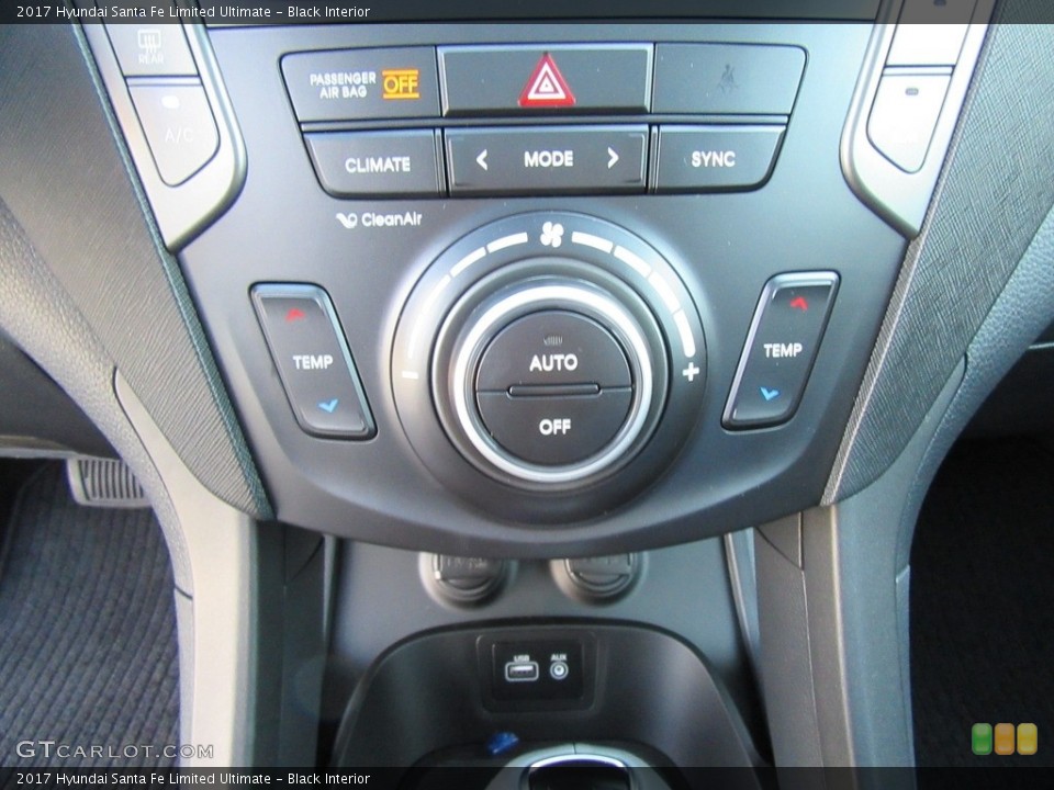 Black Interior Controls for the 2017 Hyundai Santa Fe Limited Ultimate #117133151