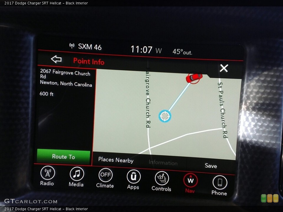 Black Interior Navigation for the 2017 Dodge Charger SRT Hellcat #117135434